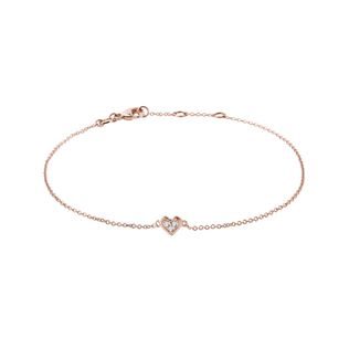 KINDERARMBAND MIT HERZ IN ROSÉGOLD - KINDER ARMBÄNDER - ARMBÄNDER