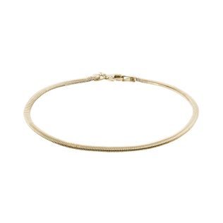 NÁRAMOK TYPU FLAT SNAKE ZO ŽLTÉHO 14K ZLATA - ZLATÉ NÁRAMKY - NÁRAMKY