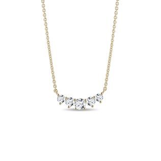 LUXURY NECKLACE WITH DIAMONDS IN YELLOW GOLD - DIAMOND NECKLACES - NECKLACES