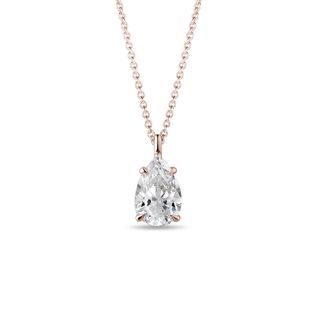 HALSKETTE AUS ROSÉGOLD MIT 1 CT LABOR-DIAMANT - KETTEN MIT DIAMANTEN - KETTEN