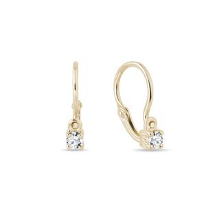 BOUCLES D'OREILLES OR ET DIAMANTS - BOUCLES D'OREILLES POUR ENFANTS - BOUCLES D'OREILLES