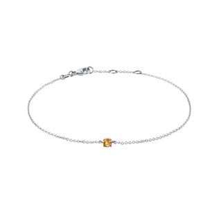 CITRINE BRACELET IN WHITE GOLD - GEMSTONE BRACELETS - BRACELETS