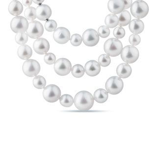 ORYGINALNY SZNUR PEREŁ Z POŁUDNIOWEGO PACYFIKU - NASZYJNIKI Z PERŁAMI - PERŁY