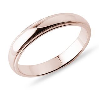 ALLIANCE POUR HOMMES EN OR ROSE DOUBLE MILGRIF - ALLIANCES DE MARIAGE HOMMES - ALLIANCES DE MARIAGE
