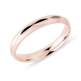 ORIGINÁLNÍ DÁMSKÝ SNUBNÍ PRSTEN V RŮŽOVÉM 14K ZLATĚ - PRSTENY Z RŮŽOVÉHO ZLATA - PRSTENY