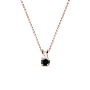 BLACK DIAMOND NECKLACE IN ROSE GOLD - DIAMOND NECKLACES - NECKLACES