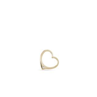 GOLD DIAMOND HEART PENDANT - PENDANTS - NECKLACES