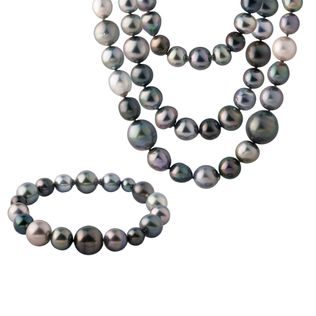COLLIER ET BRACELET EN PERLES DE TAHITI - PARURES DE PERLES - PERLES