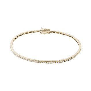 TENISOVÝ NÁRAMEK ZE ŽLUTÉHO 14K ZLATA S DIAMANTY - BRANSOLETKI TENISOWE - BRANSOLETKI