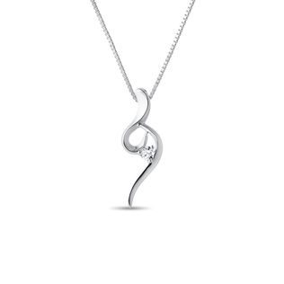 ELEGANT DIAMOND NECKLACE IN WHITE GOLD - DIAMOND NECKLACES - NECKLACES