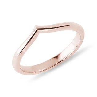 BAGUE CHEVRON EN OR ROSE - ALLIANCES DE MARIAGE FEMMES - ALLIANCES DE MARIAGE