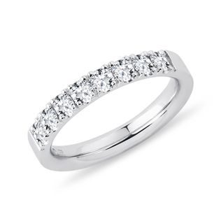 BAGUE DELUXE EN OR BLANC AVEC DIAMANTS - ALLIANCES DE MARIAGE FEMMES - ALLIANCES DE MARIAGE