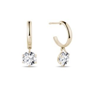 CREOLEN MIT LABOR-DIAMANTEN IN GELBGOLD - OHRRINGE DIAMANT - OHRRINGE