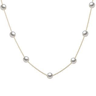 COLLIER EN OR AVEC PERLES D'AKOYA - COLLIERS DE PERLES - PERLES