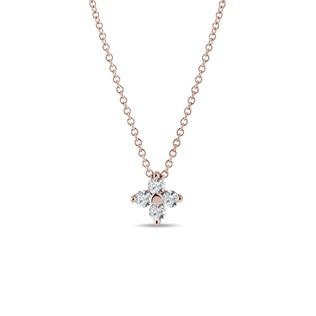 Diamantový náhrdelník z ružového 14kt zlata