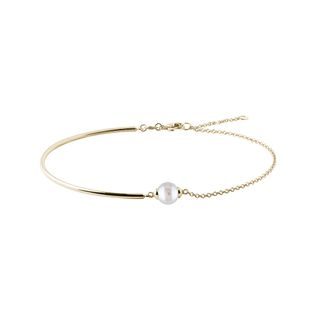 PEARL BRACELET IN YELLOW GOLD - PEARL BRACELETS - PEARL JEWELLERY