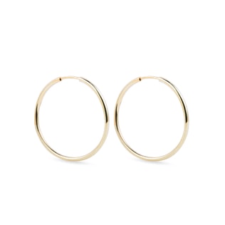 25 MM YELLOW GOLD HOOP EARRINGS - YELLOW GOLD EARRINGS - EARRINGS