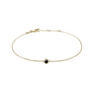 BRACELET EN OR JAUNE AVEC DIAMANT NOIR - BRACELETS AVEC DIAMANTS - BRACELETS