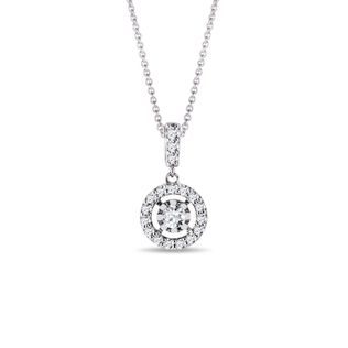NECKLACE WITH BRILLIANTS IN 14K WHITE GOLD - DIAMOND NECKLACES - NECKLACES