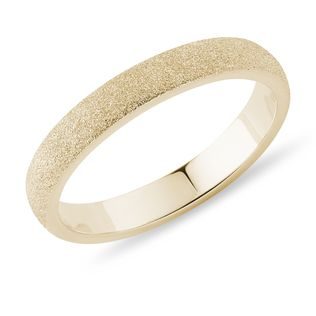 MEN'S MATTE FINISH WEDDING RING IN YELLOW GOLD - RINGS FOR HIM - WEDDING RINGS