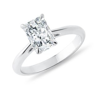 RADIANT CUT DIAMOND ENGAGEMENT RING IN WHITE GOLD - RINGS WITH LAB-GROWN DIAMONDS - ENGAGEMENT RINGS