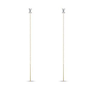 HÄNGENDE OHRRINGE MIT LABORDIAMANTEN IN GELBGOLD - OHRRINGE DIAMANT - OHRRINGE