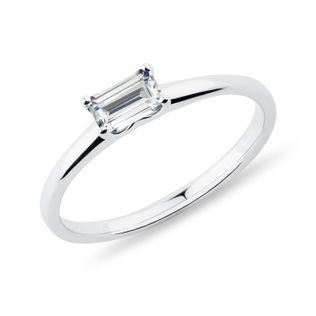 RING AUS 14K WEISSGOLD MIT LABORDIAMANT - RINGE MIT LAB GROWN DIAMANTEN - VERLOBUNGSRINGE