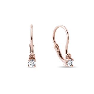 CHILDREN'S DIAMOND EARRINGS IN ROSE GOLD - CHILDREN'S EARRINGS - EARRINGS