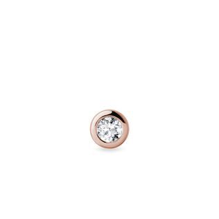 SINGLE BEZEL EARRING IN ROSE GOLD - SINGLE EARRINGS - EARRINGS