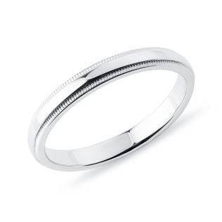 ALLIANCE POUR FEMMES EN OR BLANC DOUBLE MILGRIF - ALLIANCES DE MARIAGE FEMMES - ALLIANCES DE MARIAGE