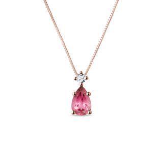 TOURMALINE PENDANT IN ROSE GOLD - TOURMALINE NECKLACES - NECKLACES