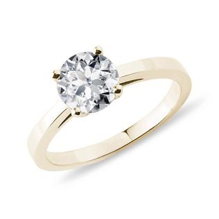 1 CT DIAMOND ENGAGEMENT RING IN YELLOW GOLD - SOLITAIRE ENGAGEMENT RINGS - ENGAGEMENT RINGS