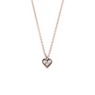 HERZFÖRMIGE KINDERKETTE MIT DIAMANTEN IN ROSÉGOLD - KINDER KETTEN - KETTEN