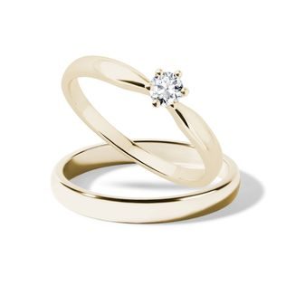 EHERINGSET IN 14 KT GELBGOLD - TRAURING- UND VERLOBUNGSSETS - VERLOBUNGSRINGE