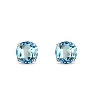 TOPAZ EARRINGS IN WHITE GOLD - TOPAZ EARRINGS - EARRINGS