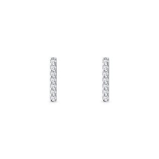 DIAMOND BAR EARRINGS IN WHITE GOLD - DIAMOND EARRINGS - EARRINGS