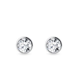 1CT DIAMOND EARRINGS IN WHITE GOLD - DIAMOND STUD EARRINGS - EARRINGS