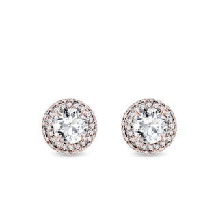 HALO-OHRSTECKER MIT LABORDIAMANTEN IN ROSÉGOLD - OHRSTECKER DIAMANT - OHRRINGE