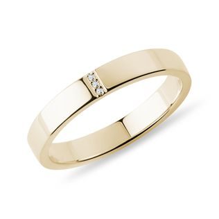 FINE GOLD WEDDING RING WITH DIAMONDS - WOMEN'S WEDDING RINGS - WEDDING RINGS