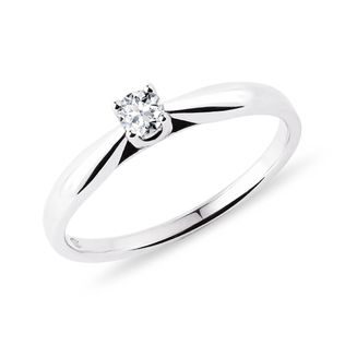 RING IN WHITE GOLD WITH BRILLIANT CUT DIAMOND - SOLITAIRE ENGAGEMENT RINGS - ENGAGEMENT RINGS