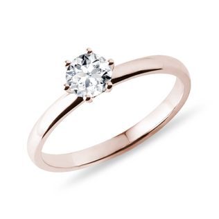 0.5CT DIAMOND ENGAGEMENT RING IN ROSE GOLD - BRILLIANT CUT DIAMOND ENGAGEMENT RINGS - ENGAGEMENT RINGS