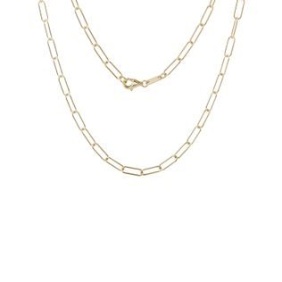 42 CM LANGE GELBGOLDKETTE IM BÜROKLAMMERDESIGN - GOLDKETTEN - KETTEN