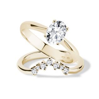 VERLOBUNGS- UND EHERINGSET AUS 14 KT GELBGOLD - TRAURING- UND VERLOBUNGSSETS - VERLOBUNGSRINGE