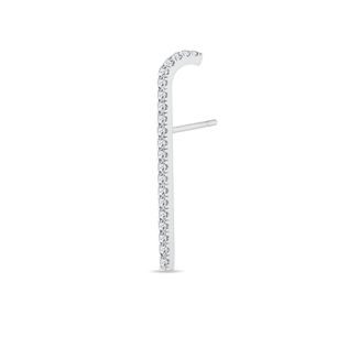 SINGLE WHITE GOLD DIAMOND EARRING - SINGLE EARRINGS - EARRINGS