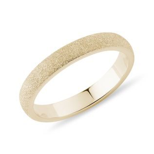 LADIES' STARDUST FINISH GOLD WEDDING RING - WOMEN'S WEDDING RINGS - WEDDING RINGS