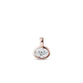 ANHÄNGER MIT OVALEM LABOR-DIAMANT IN ROSÉGOLD - MAGNETISCHE HALSKETTEN - KETTEN