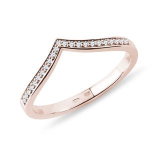 CHEVRON WEDDING RING IN 14K ROSE GOLD - WOMEN'S WEDDING RINGS - WEDDING RINGS