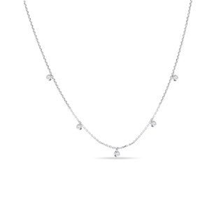 COLLIER MIT IM LABOR GEZÜCHTETEN DIAMANTEN IN WEISSGOLD - KETTEN MIT DIAMANTEN - KETTEN