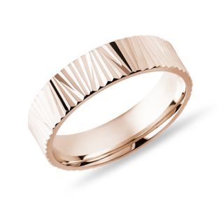 PRSTEN S PAPRSKOVITÝMI FASETAMI V RŮŽOVÉM ZLATĚ - PRSTENY Z RŮŽOVÉHO ZLATA - PRSTENY