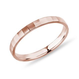 FACETTIERTER DAMENEHERING AUS ROSÉGOLD - RINGE ROSÉGOLD - RINGE